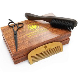 Naturenics Beard Brush, Beard Comb & Beard Scissor